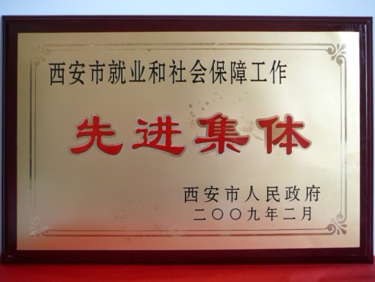 2009年2月，被西安市政府評(píng)為西安市就業(yè)和社會(huì)保障工作先進(jìn)集體